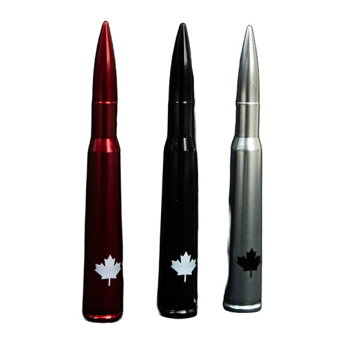 Titan bullet antennas in black, red and chrome