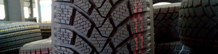 Haida HD617 winter tire tread among winter tire stock in the First Auto Nation warehouse