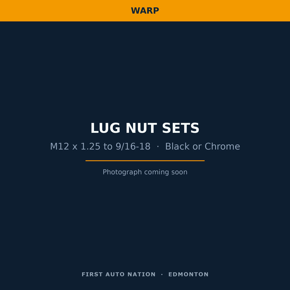 WARP lug nut set — photo to follow