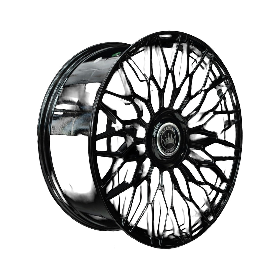 Imperial Luxury Series 2 gloss black alloy wheel in profile