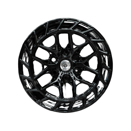 Outlaw Off-Road Series 2 gloss black alloy wheel, face view