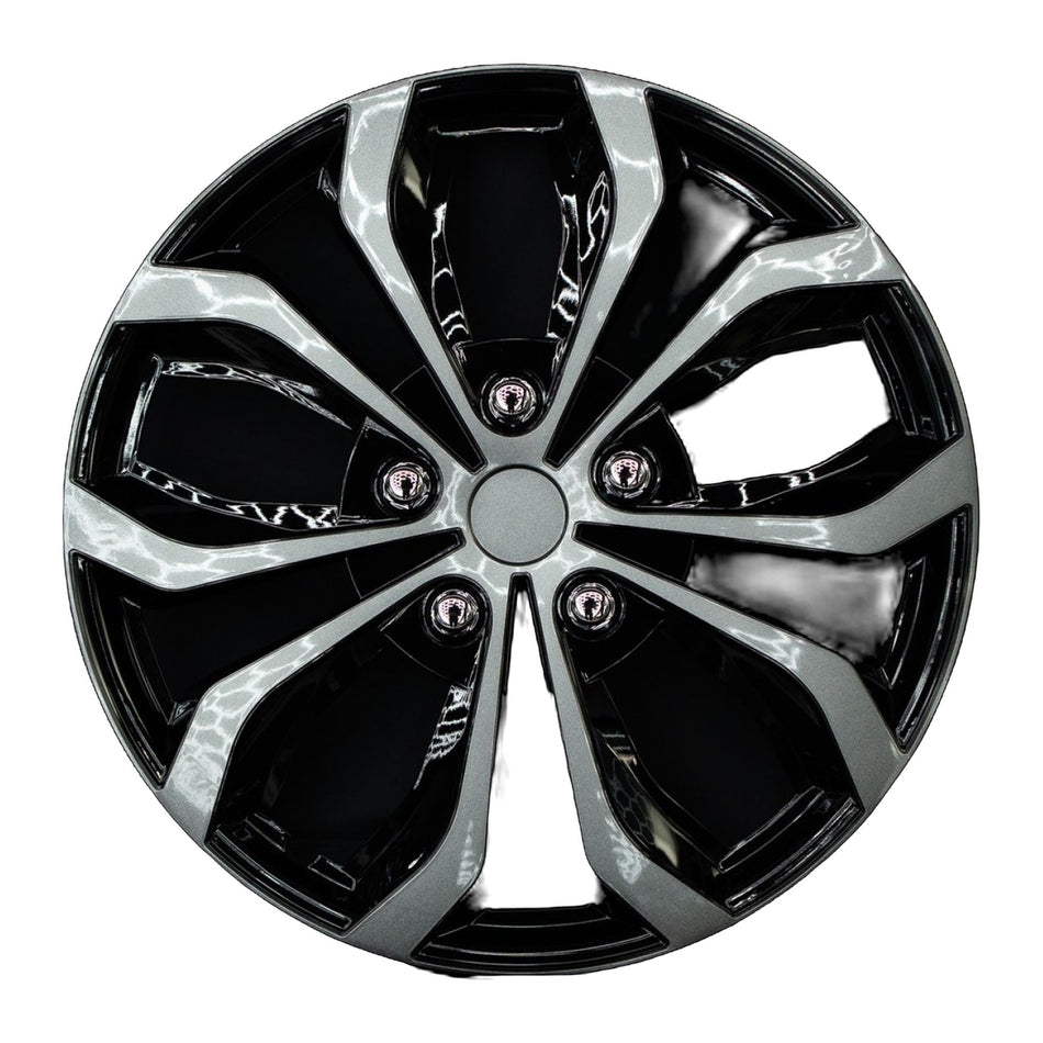 WARP premium wheel cover in satin black, face view