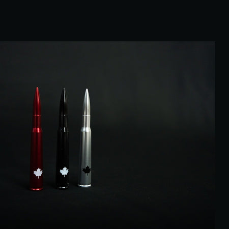 Titan bullet antennas in black, red and chrome