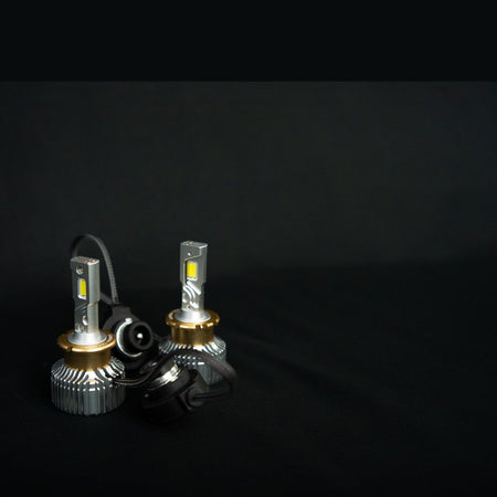 Luxtron LED headlight bulbs with their driver modules