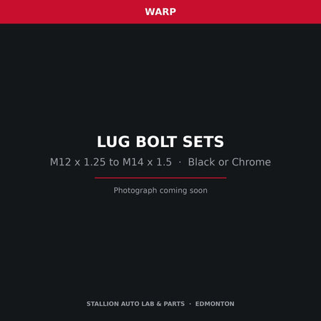 WARP lug bolt set — product photograph to follow