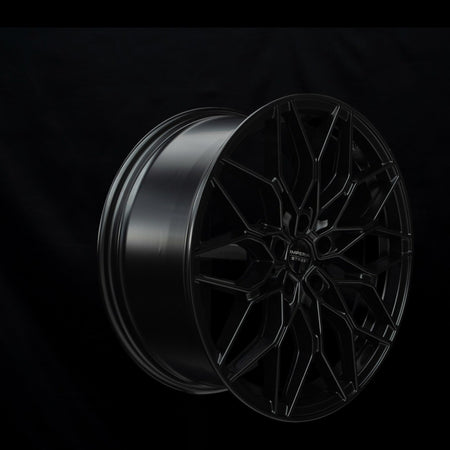 Imperial Street Series 2 satin black alloy wheel at a three-quarter angle showing spoke depth