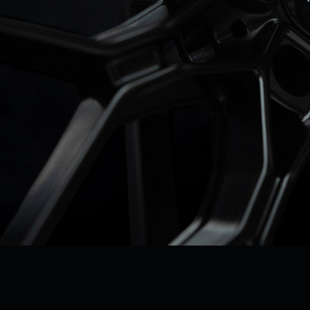 Imperial Street Series 2 satin black alloy wheel, close-up of the spoke and rim edge finish