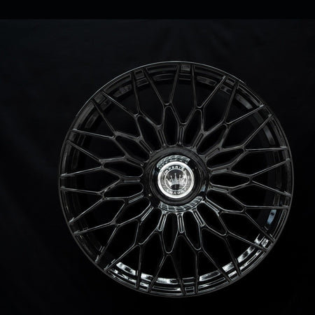 Imperial Luxury Series 2 gloss black alloy wheel, face view