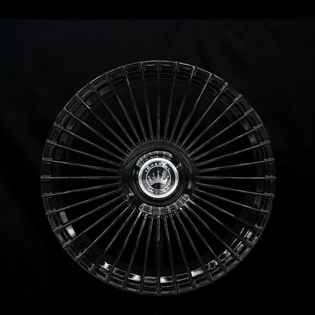Imperial Luxury Series 1 gloss black alloy wheel, second diameter, face view
