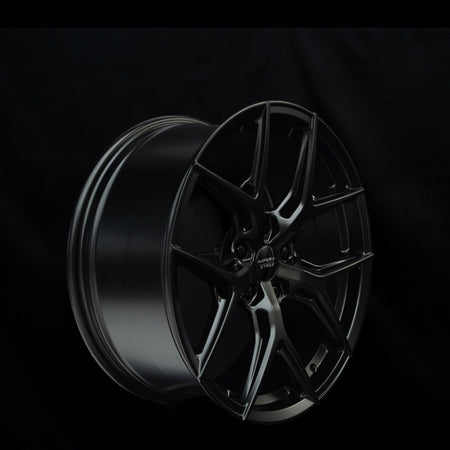 Imperial Street Series 3 matte black alloy wheel at a three-quarter angle showing spoke depth
