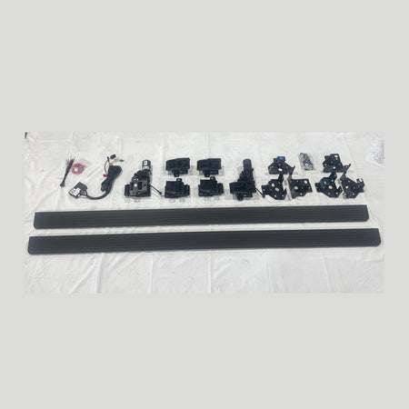 Sentinel electric side steps — full kit contents laid out