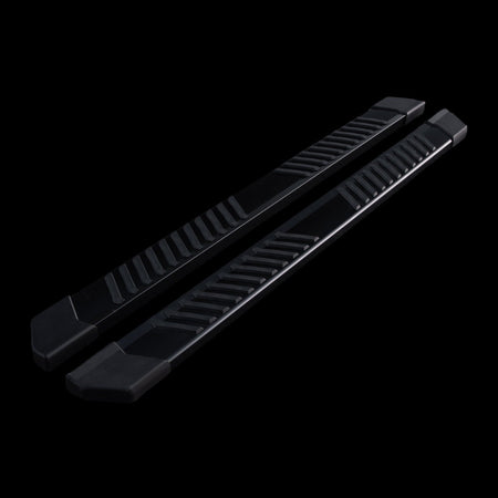 Sentinel running board close-up showing the step pad and bracket
