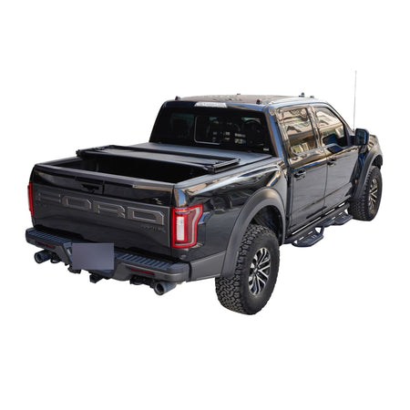 Titan Soft Tri-Fold tonneau cover with one panel folded forward