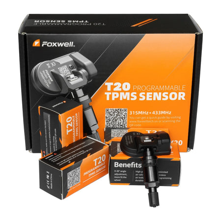 TPMS tire pressure sensor with its retail box