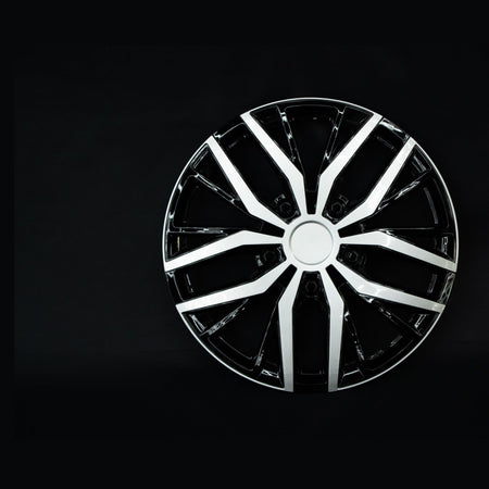 WARP premium wheel cover in gloss black, face view