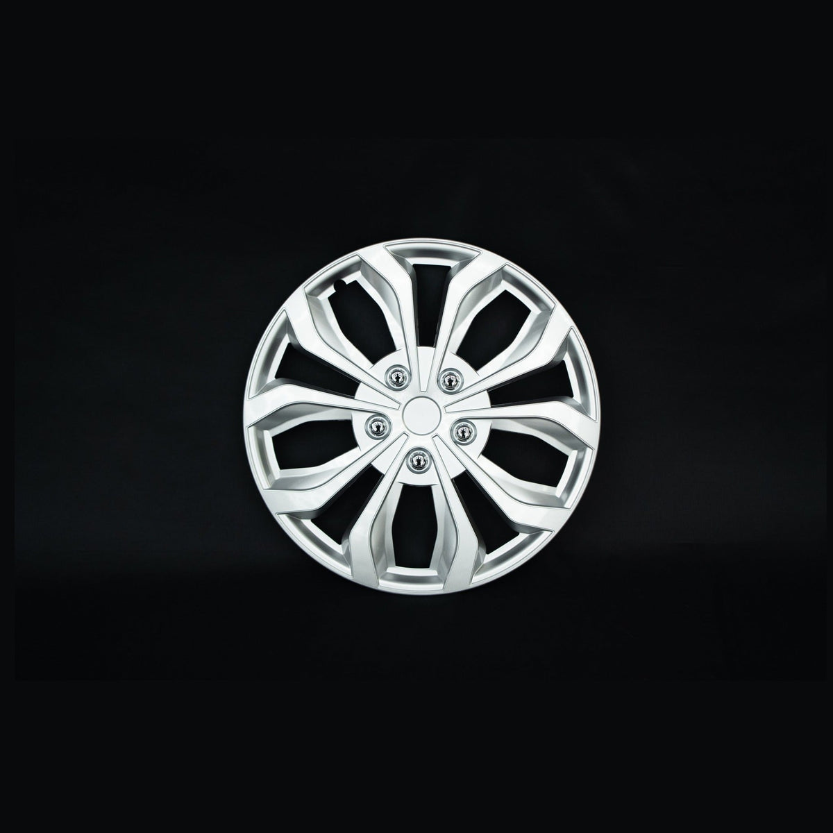 WARP premium wheel cover in silver, face view
