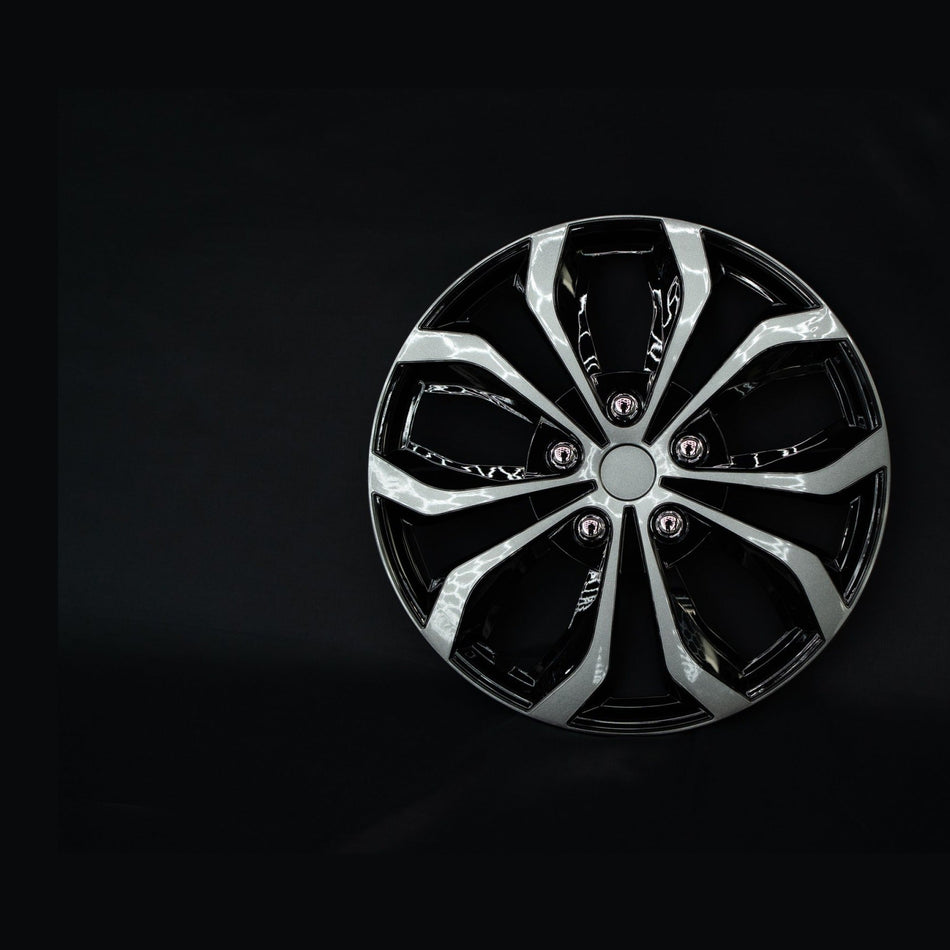 WARP premium wheel cover in satin black, face view