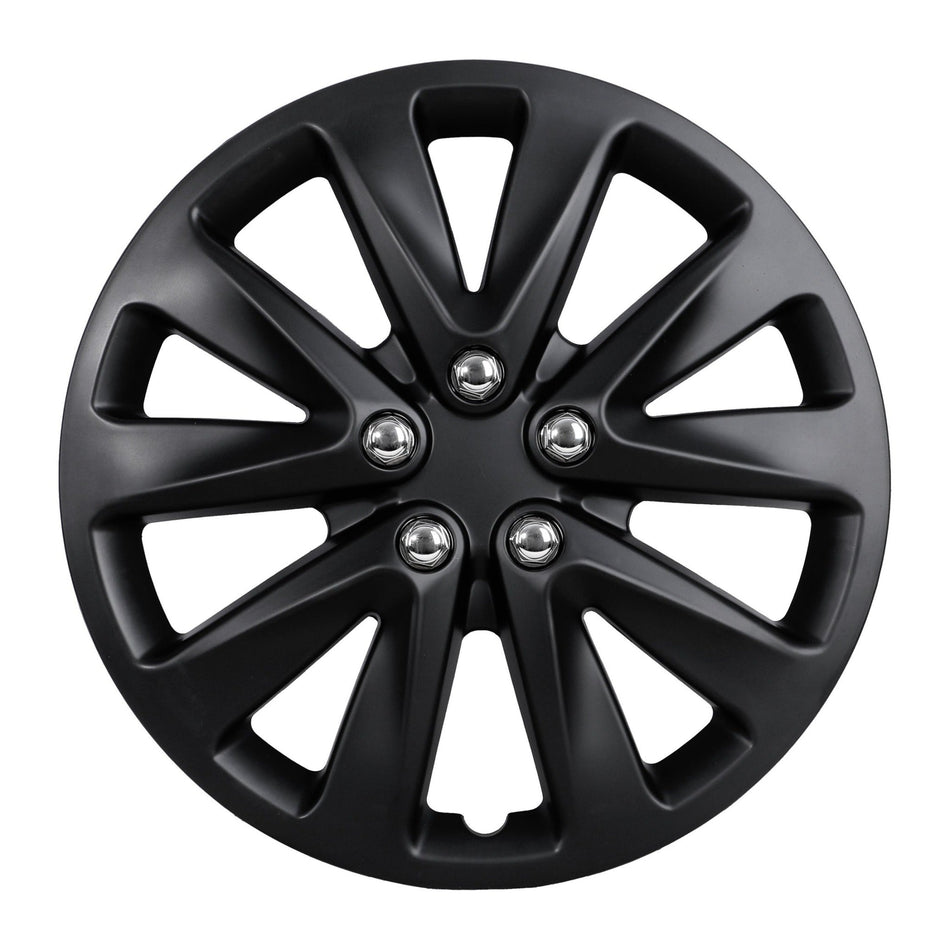 WARP 5070-BP matte black wheel cover, face view