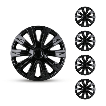 WARP 5083-BL gloss black wheel covers, set of four